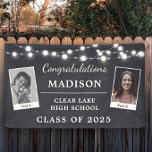 チョークモダン卒業パーティーのストリングライト記号 横断幕