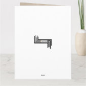 チョークユニセックスタイポグラフィハッピーバースデータトゥーカード カード (裏面)