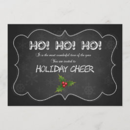 チョークユニークボードHO HOクリスマスパーティー 招待状