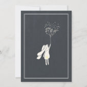 チョークユニークボードTWIN Girl Boy Bunny Baby Shower 招待状 (裏面)