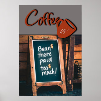 チョークユーモアのあるボード引用文レッドコーヒーマグのキッチン ポスター