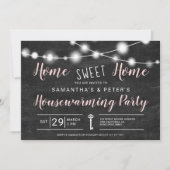 チョークライトは家に帰る甘いホーム引っ越し祝いパーティーパーティー 招待状 (正面)