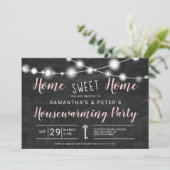 チョークライトは家に帰る甘いホーム引っ越し祝いパーティーパーティー 招待状 (スタンド正面)