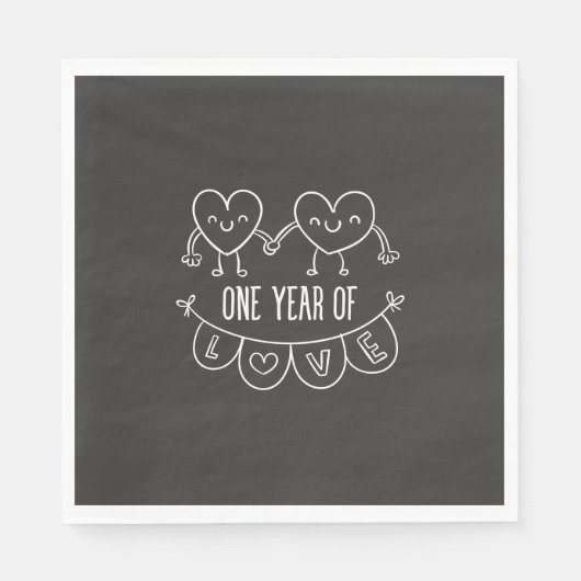 チョークランチョンナプキンの1周年記念品 スタンダードランチョンナプキン (正面)