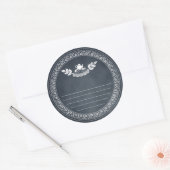 チョークレトロヴィンテージレシピ及びベーキングギフトシール ラウンドシール (封筒)