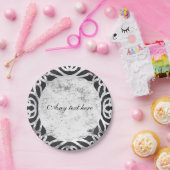 チョークヴィンテージエレガントウェディングブライダルパーティプレート ペーパープレート (パーティー)