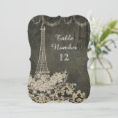 チョークヴィンテージパリ披露宴テーブル番号 (スタンド正面)