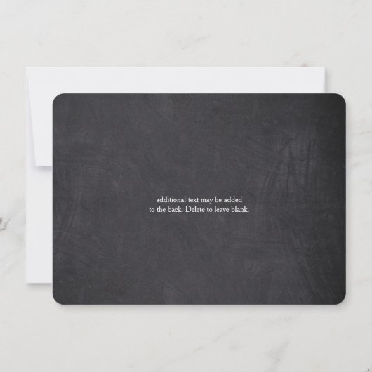 チョークヴィンテージフレームエレガントなウェディングRSVPカード 招待状 (裏面)