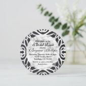 チョークヴィンテージフレームエレガントブライダル招待状 招待状 (スタンド正面)