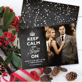 チョーク保ボードクリスマスに穏やかでジングルおもしろいー シーズンカード