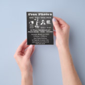 チョーク写真ブース小柱の看板フライヤー チラシ (手)