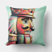 チョーク図解入りの、写真付きのクリスマスくるみ割り クッション (正面)