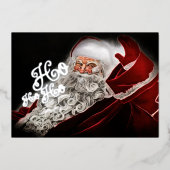 チョーク描サンタホホホホホホリデイ 箔シーズンカード (正面)