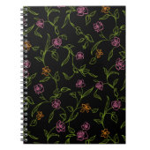 チョーク描バラの背景 ノートブック (正面)