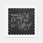 チョーク描ボードの心地よいと喜び スタンダードカクテルナプキン (正面)