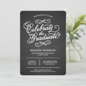 チョーク文字|卒業写真招待状 招待状 (スタンド正面)