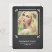 チョーク文字|卒業写真招待状 招待状 (裏面)