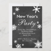 チョーク新年シャンパン招待状 招待状 (裏面)