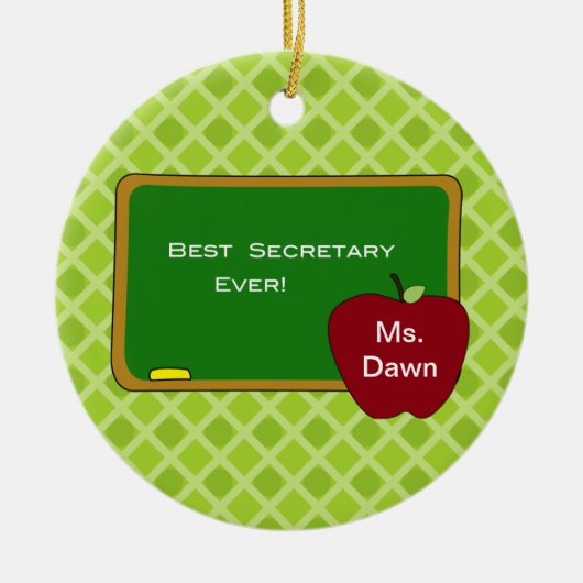 チョーク最高のボードのクリスマス装飾 セラミックオーナメント (正面)