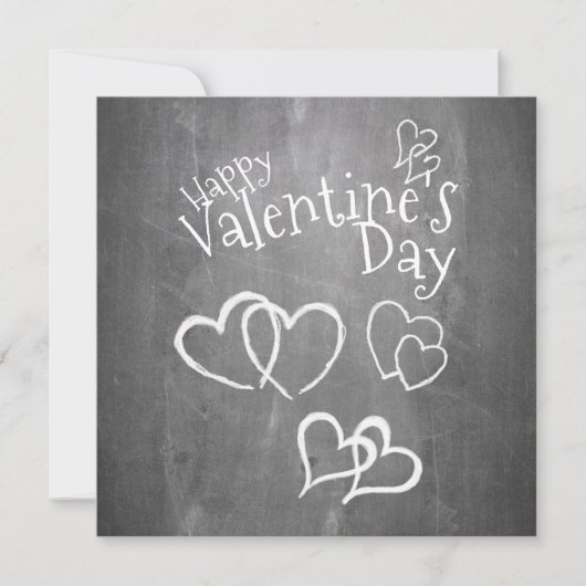 チョーク板のハッピーバレンタインデー (正面)