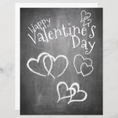 チョーク板のハッピーバレンタインデー (正面/裏面)