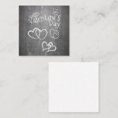 チョーク板のハッピーバレンタインデー ノートカード (正面/裏面)