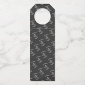 チョーク楽しむボパーソナライズされたード ボトルネックタグ (裏面)