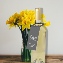 チョーク楽しむボパーソナライズされたード ボトルネックタグ