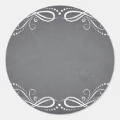 チョーク空白のボフェイクードフローラ旋回カスタマイズ文字 ラウンドシール (正面)