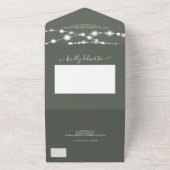 チョーク素朴ストリングライトイニシャルス結婚クリプト オールインワン招待状 (外側)