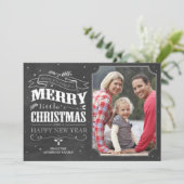 チョーク素朴ボードのクリスマスフォトカード シーズンカード (スタンド正面)