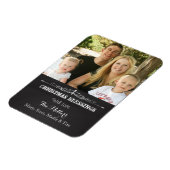 チョーク素朴ボードのクリ賛美スマスの写真 マグネット (左側)