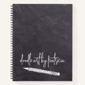 チョーク素朴ボードアーティストドードルスケッチブック ノートブック (正面)