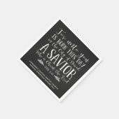 チョーク素朴ボードクリスマスバースタイポグラフィ スタンダードカクテルナプキン (角)