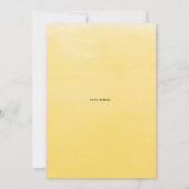 チョーク素朴ボードサンフラワーズブライダルルンチョン 招待状 (裏面)