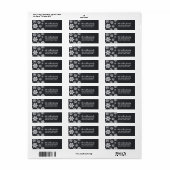 チョーク素朴ボードスノーフレーク住所 シール (フルシート)