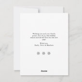 チョーク素朴ボードスノーフレーク4写真クリスマス シーズンカード (裏面)