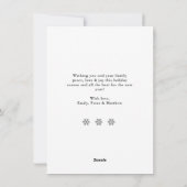 チョーク素朴ボードスノーフレーク4写真クリスマス シーズンカード (裏面)