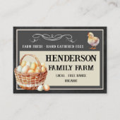 チョーク素朴ボードチキンエッグファーム 名刺 (正面)
