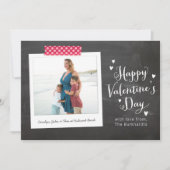 チョーク素朴ボードハッピーバレンタインデー写真 シーズンカード (正面)