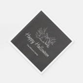 チョーク素朴ボードハローウィンパーティシンプルパンプキン スタンダードランチョンナプキン (角)