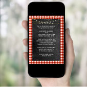 チョーク素朴ボードバックヤードBBQパーティー卒業 招待状