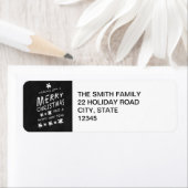 チョーク素朴ボードホリデー住所 シール (インサイチュ)