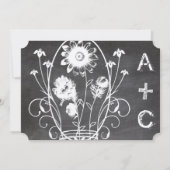 チョーク素朴ボードメイソンジャールヴィンテージタイポグラフィ 招待状 (裏面)