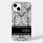 チョーク素朴ボードレースパターン名前をカスタムする Case-Mate iPhoneケース (裏面)