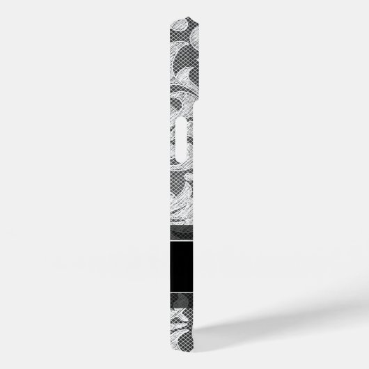 チョーク素朴ボードレースパターン名前をカスタムする Case-Mate iPhoneケース (裏面 / 右)