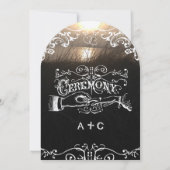 チョーク素朴ボードヴィンテージサンセット結婚ズ 招待状 (裏面)