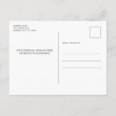 チョーク素朴ボード写真コラージュ卒業 案内ポストカード (裏面)