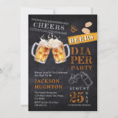 チョーク素朴ボード応援&ビーズオムツパーティー 招待状 (正面)