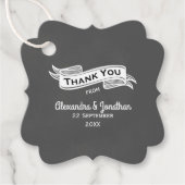 チョーク素朴ボード結婚式の引き出物ラベル フェイバータグ (正面)